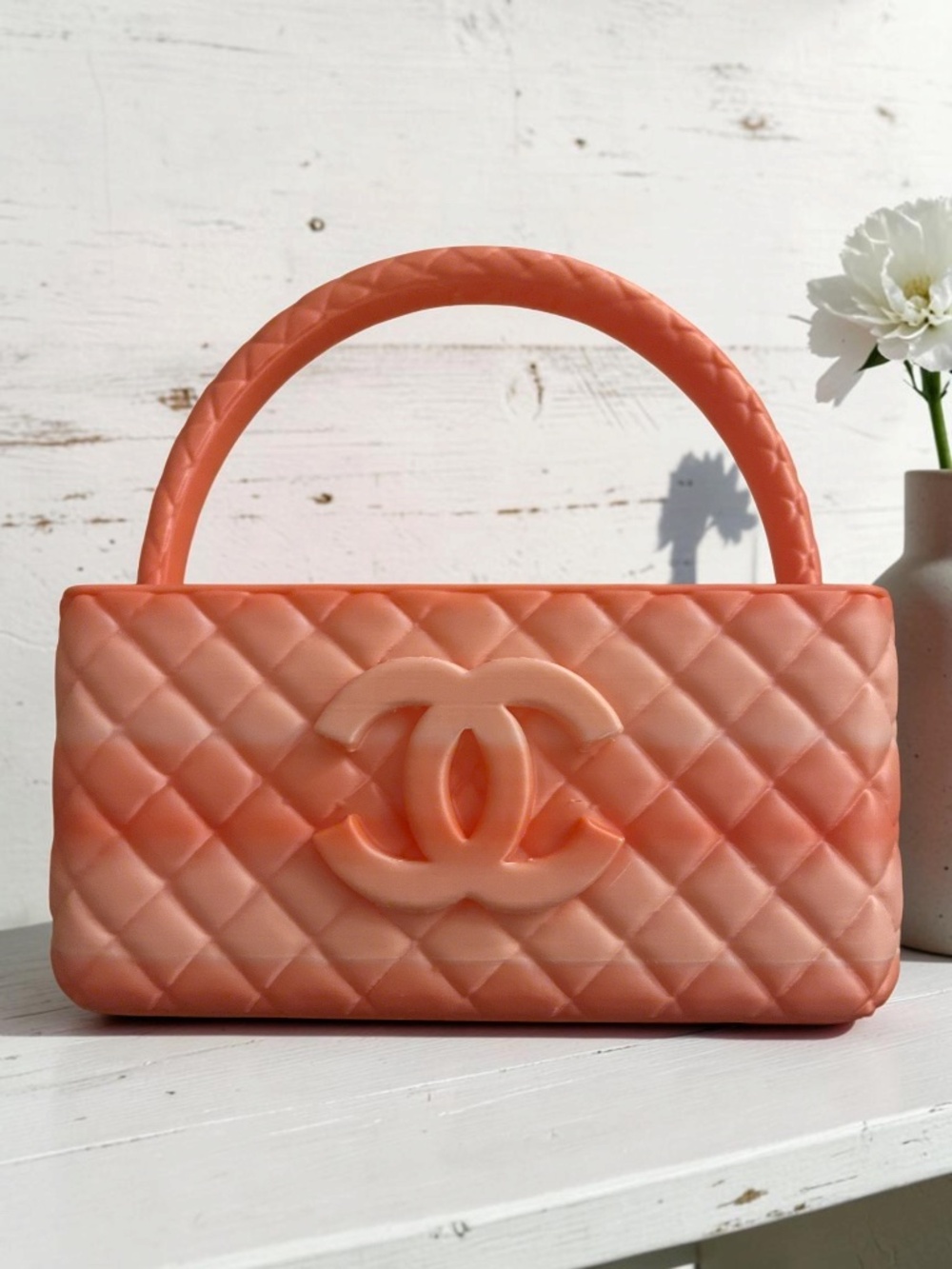 3D Handcrafted CC Caddy Organizer – Pink Ombré Decor & Storage NEW